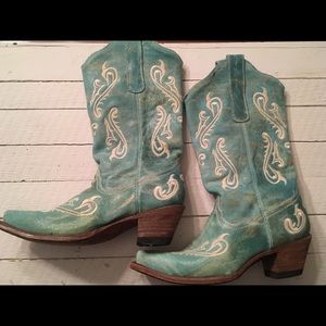 Corral turquoise cowboy boots- size 8.5